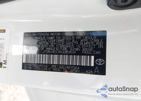 2010 Toyota Corolla Le из США, поврежденный, VIN JTDBU4EE4AJ085834